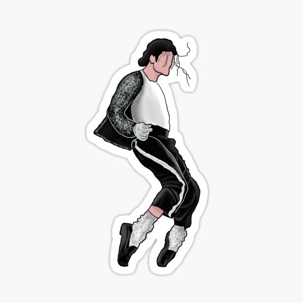 Michael Jackson Moonwalker Artistic Drawing of Hat and Glove Sticker for  Sale by Christian Fillies