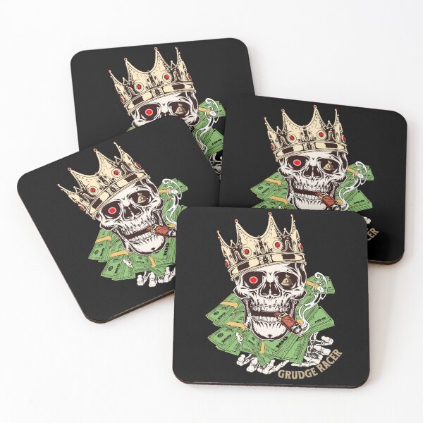 Item preview, King Grudge Racer Skull Driver Racing Drag Racing Gamble Street Race Bet Money Motorsports Race Track designed and sold by CarantinedChaos.