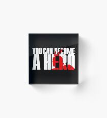 Boku No | My Hero Academia / MHA - You Can Become a Hero (White) Acrylic Block