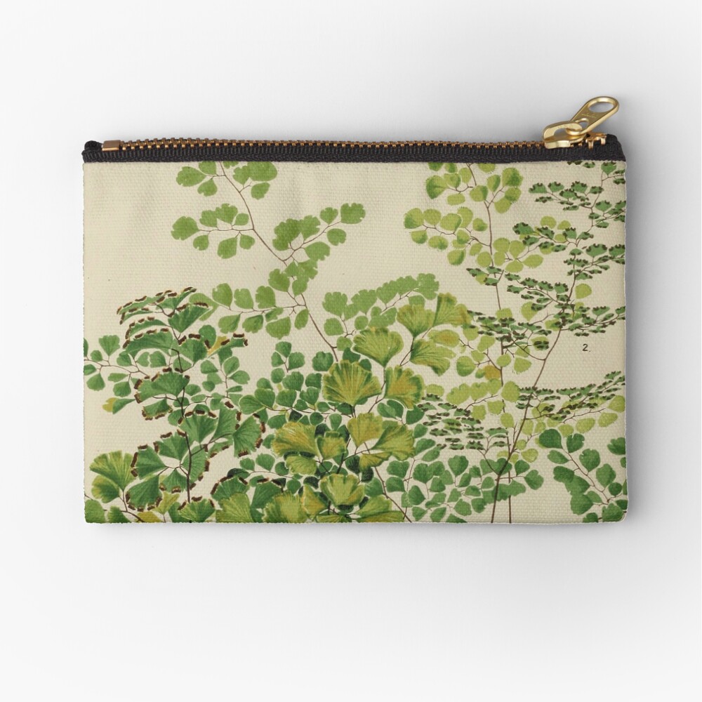 Maidenhair Ferns Zipper Pouch