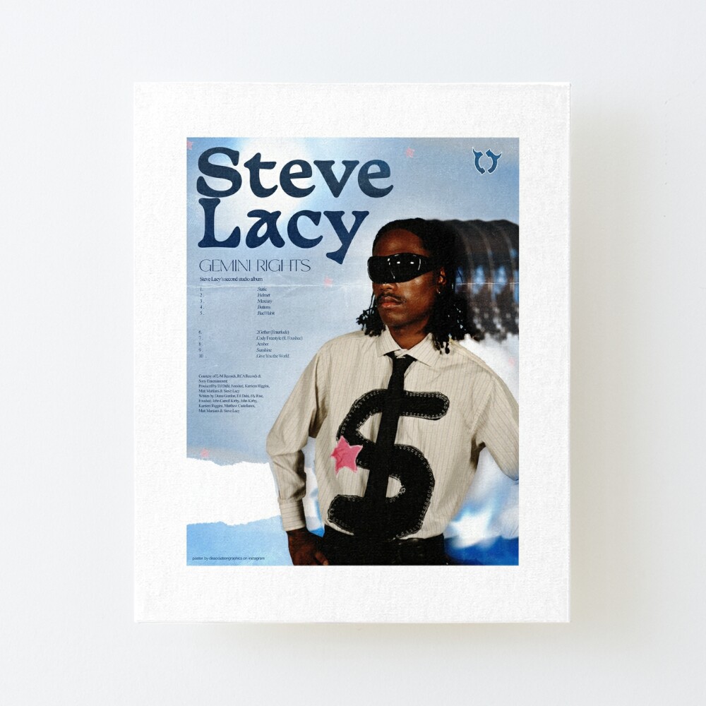 STEVE LACY T SHIRT gemini rights vinyl cd cover SMALL MEDIUM LARGE