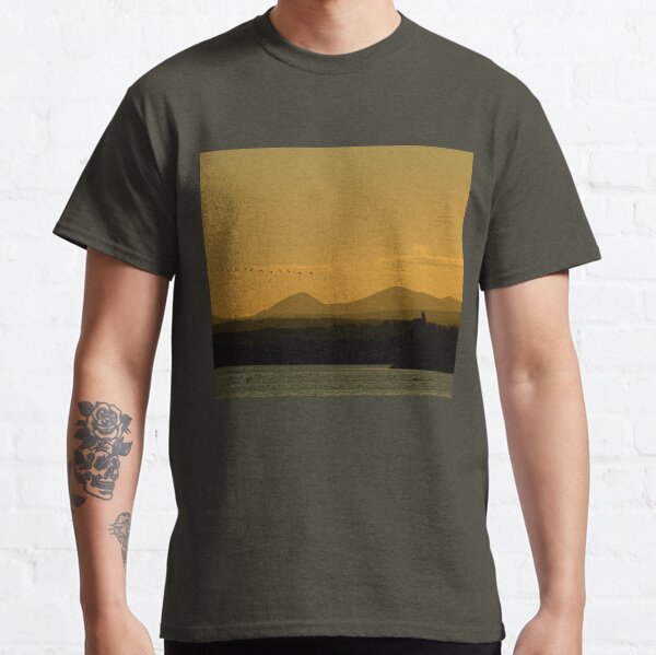 Geese over Derryveagh mountains at Twilight Classic T-Shirt