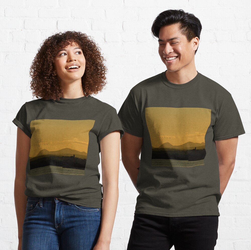 Geese over Derryveagh mountains at Twilight Classic T-Shirt