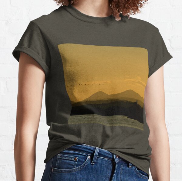 Geese over Derryveagh mountains at Twilight Classic T-Shirt