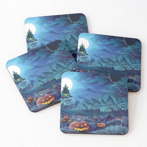 Item preview, Happy Pumpkins On A Beautiful Halloween Night designed and sold by Sam-DesignMart.