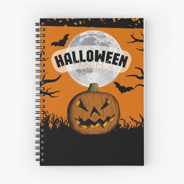 Aperçu de l'œuvre arbre fantasmagorique de nuits d'halloween, citrouille et chauves-souris créée et vendue par A-JAMA.