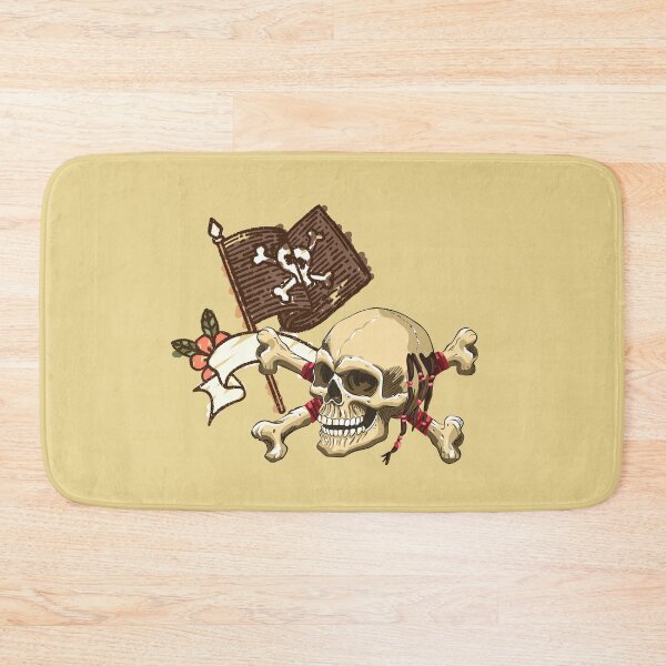 Item preview, Pirate Skull With Waving Flag designed and sold by ArtOfStars.