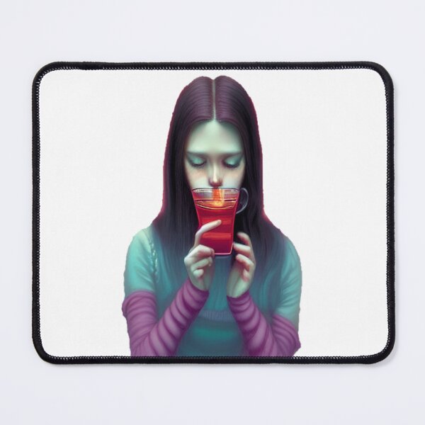 Item preview, woman drinks tea designed and sold by marjard.