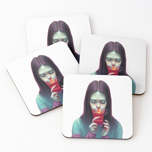 Item preview, woman drinks tea designed and sold by marjard.
