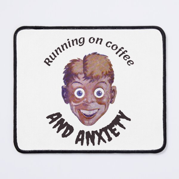 Item preview, running on coffee and anxiety - funny designed and sold by PellSilversmith.