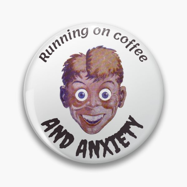 Item preview, running on coffee and anxiety - funny designed and sold by PellSilversmith.