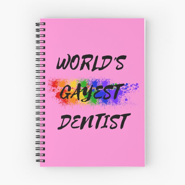 Item preview, World's Gayest Dentist Rainbow Color Splash For Proud Gay Dentists In Pink designed and sold by LuckyKermit.