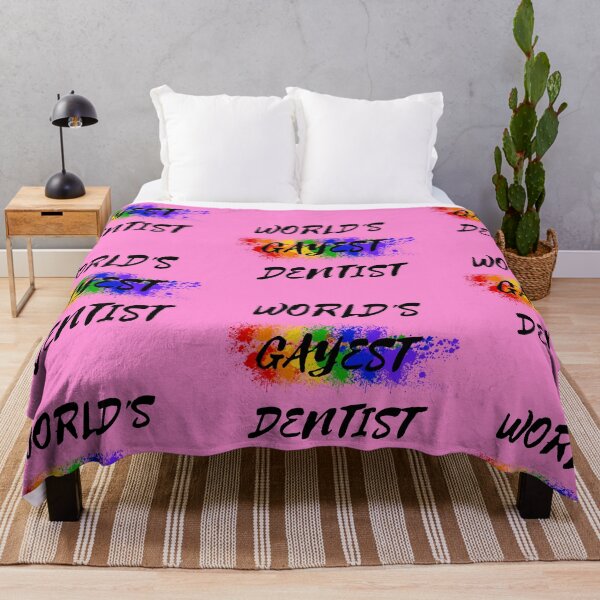 Item preview, World's Gayest Dentist Rainbow Color Splash For Proud Gay Dentists In Pink designed and sold by LuckyKermit.