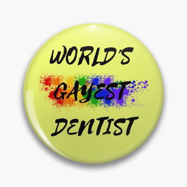 Item preview, World's Gayest Dentist Rainbow Color Splash For Proud Gay Dentists In Yellow designed and sold by LuckyKermit.