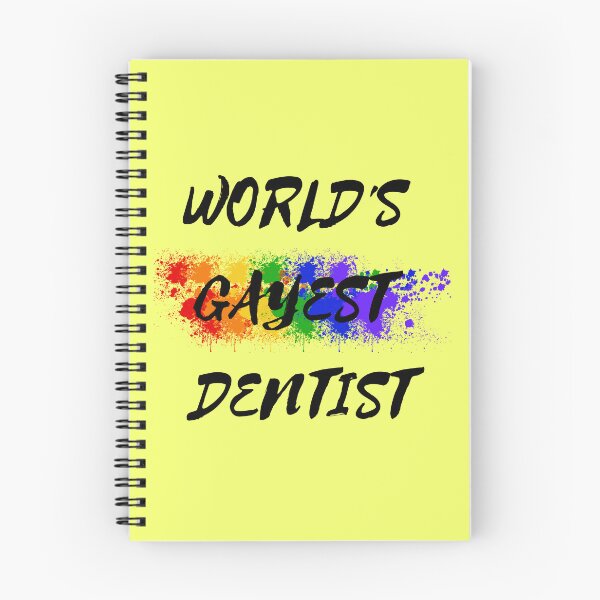 Item preview, World's Gayest Dentist Rainbow Color Splash For Proud Gay Dentists In Yellow designed and sold by LuckyKermit.