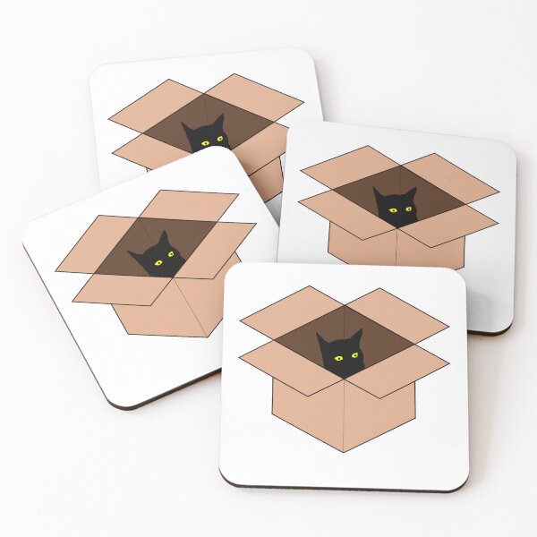 Item preview, Black cat in a box designed and sold by hedoniism-shop.