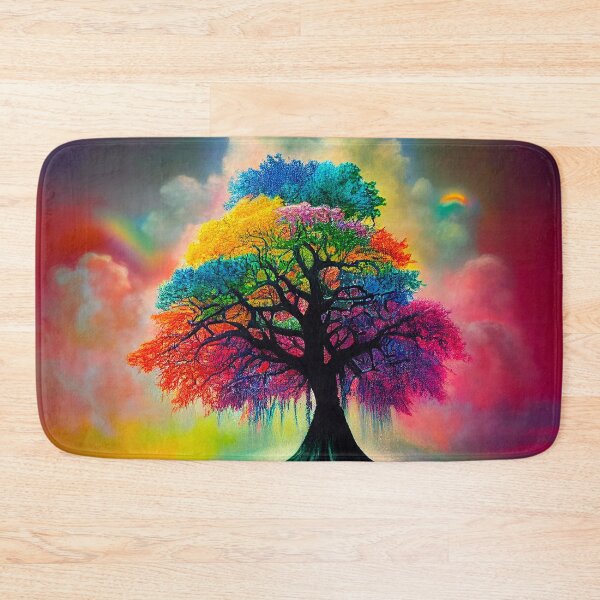 Item preview, Rainbow Soul Tree -Colorful Tree- Cloudy Landscape designed and sold by TeeARTHY.