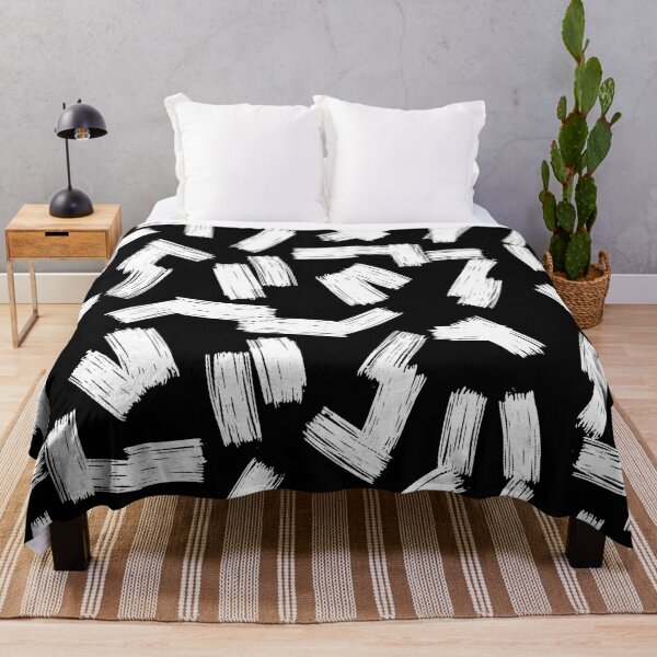Item preview, Black and White Brush Strokes Pattern designed and sold by OneThreeSix.