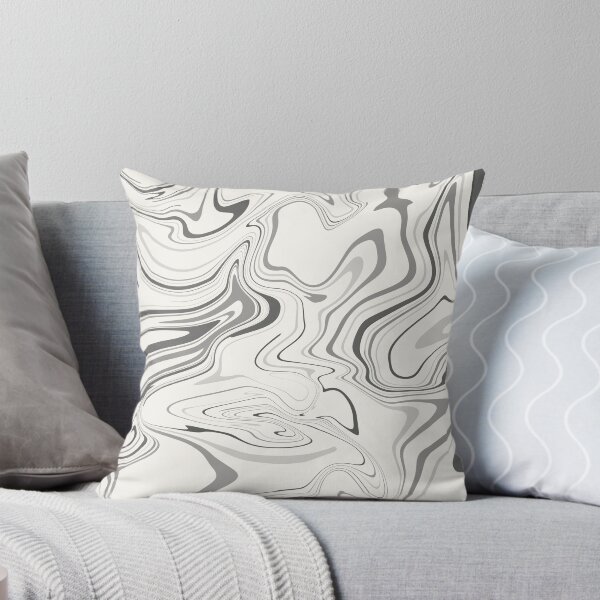 Item preview, Black gray cream modern marble liquid pattern designed and sold by MarzStudio.