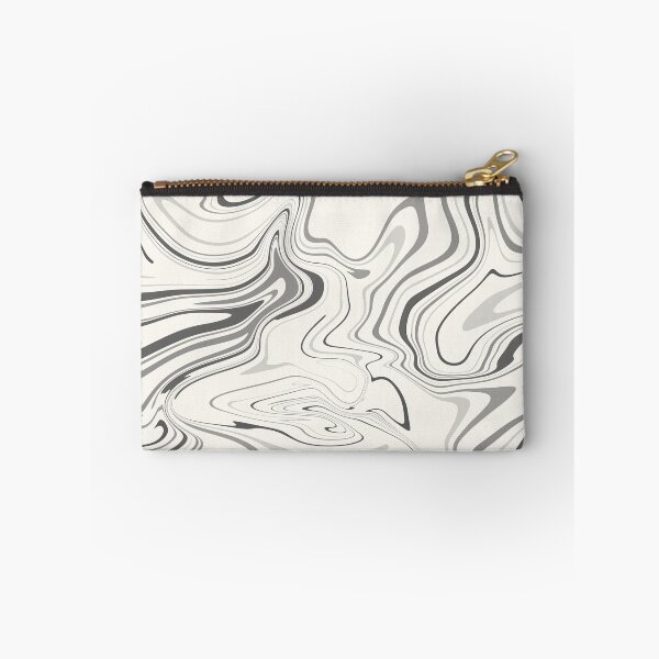 Item preview, Black gray cream modern marble liquid pattern designed and sold by MarzStudio.