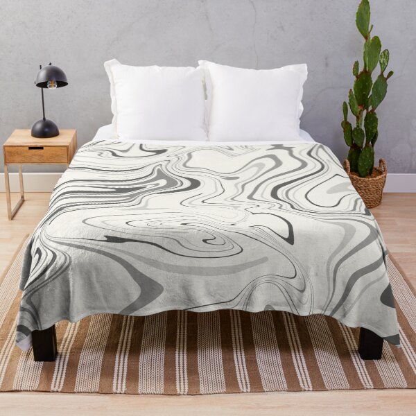 Item preview, Black gray cream modern marble liquid pattern designed and sold by MarzStudio.