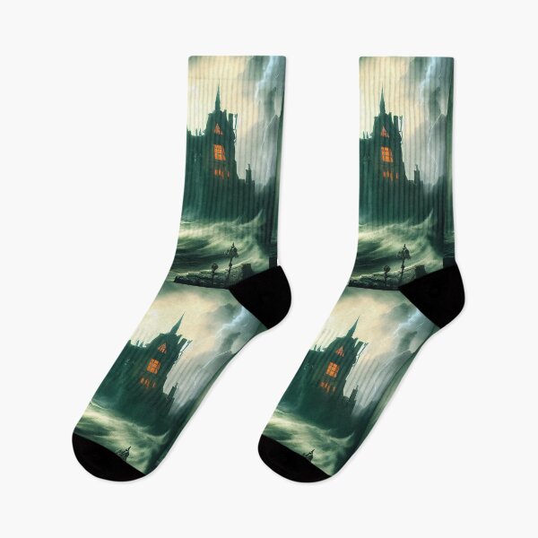 Item preview, Fantasy Gothic Castle in a storm designed and sold by Bratak.