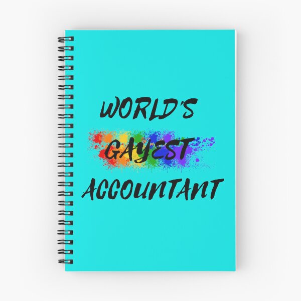 Item preview, World's Gayest Accountant Rainbow Color Splash For Proud Gay Accountants In Cyan designed and sold by LuckyKermit.