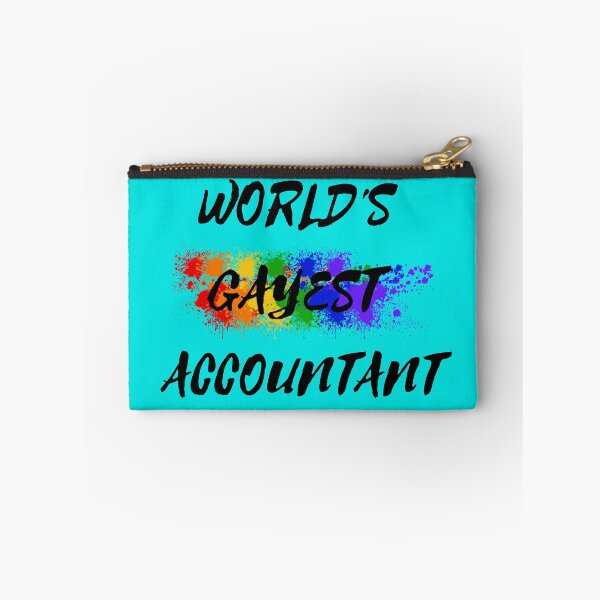 Item preview, World's Gayest Accountant Rainbow Color Splash For Proud Gay Accountants In Cyan designed and sold by LuckyKermit.