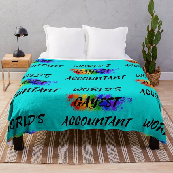 Item preview, World's Gayest Accountant Rainbow Color Splash For Proud Gay Accountants In Cyan designed and sold by LuckyKermit.