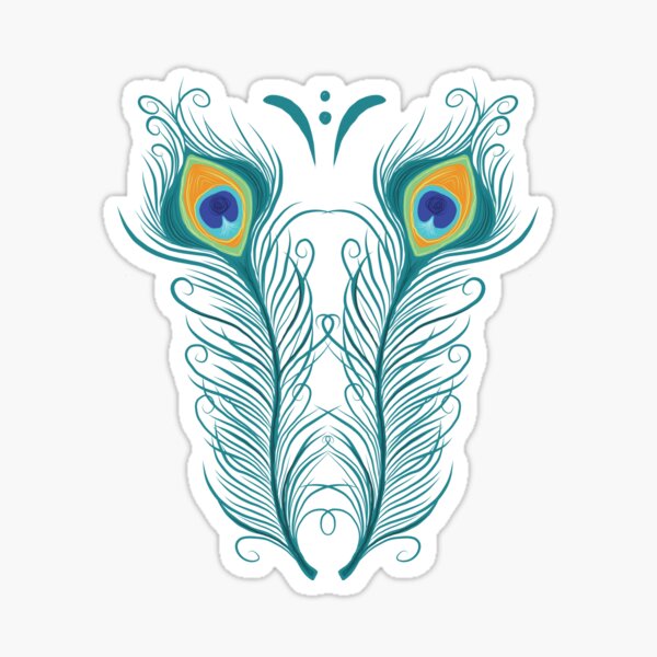 Peacock Feathers Sticker For Sale By Courbebleue Redbubble 1808