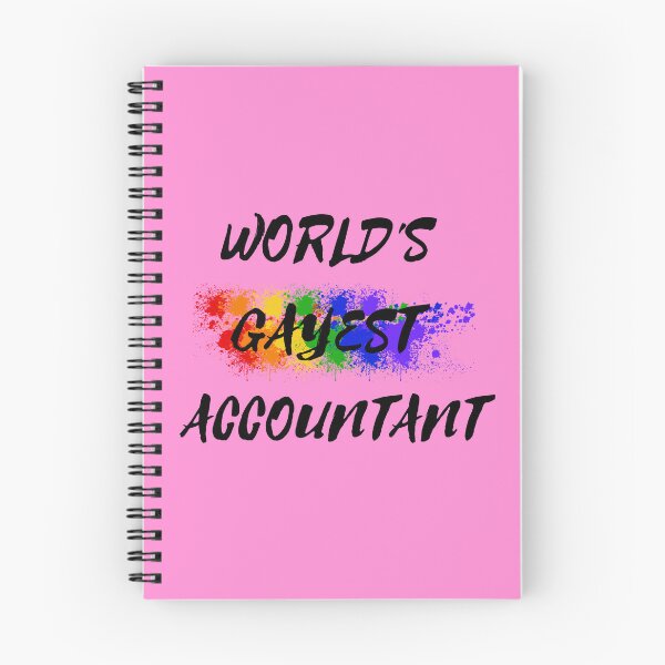 Item preview, World's Gayest Accountant Rainbow Color Splash For Proud Gay Accountants In Pink designed and sold by LuckyKermit.