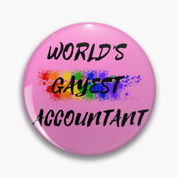 Item preview, World's Gayest Accountant Rainbow Color Splash For Proud Gay Accountants In Pink designed and sold by LuckyKermit.