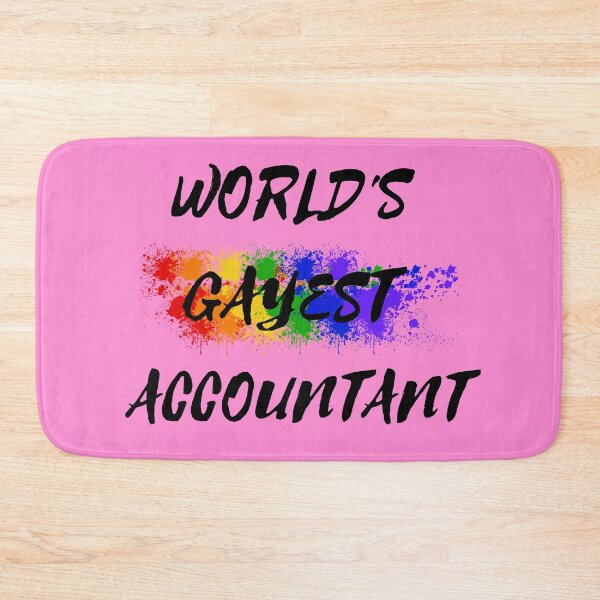 Item preview, World's Gayest Accountant Rainbow Color Splash For Proud Gay Accountants In Pink designed and sold by LuckyKermit.