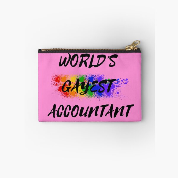 Item preview, World's Gayest Accountant Rainbow Color Splash For Proud Gay Accountants In Pink designed and sold by LuckyKermit.