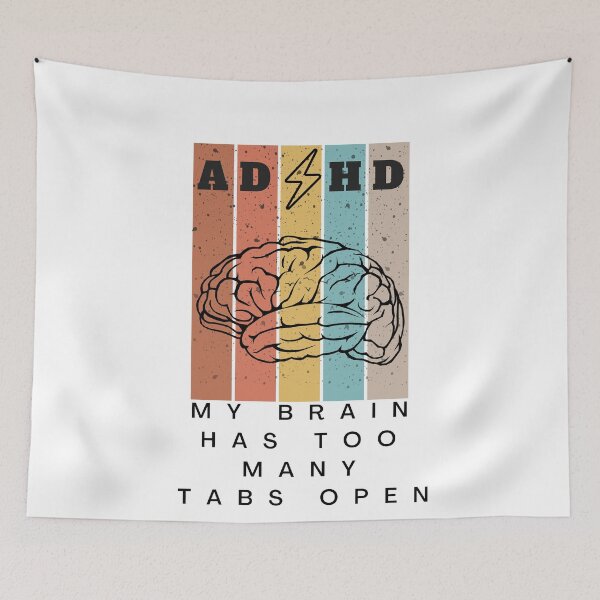 Item preview, My brain has too many tabs open designed and sold by BuraxisQuotes.