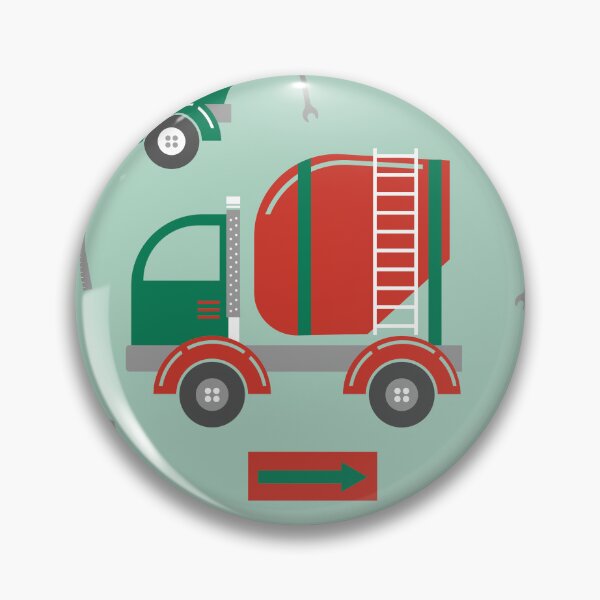 Item preview, Construction Trucks on Christmas Mint designed and sold by latheandquill.