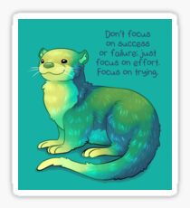 "Focus on Trying" River Otter Sticker