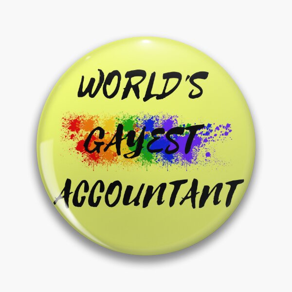 Item preview, World's Gayest Accountant Rainbow Color Splash For Proud Gay Accountants In Yellow designed and sold by LuckyKermit.