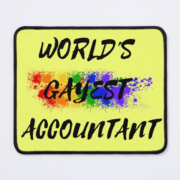 Item preview, World's Gayest Accountant Rainbow Color Splash For Proud Gay Accountants In Yellow designed and sold by LuckyKermit.