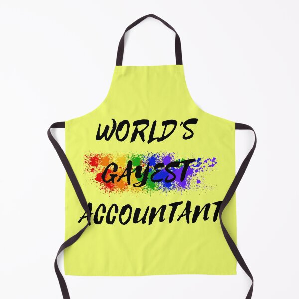 Item preview, World's Gayest Accountant Rainbow Color Splash For Proud Gay Accountants In Yellow designed and sold by LuckyKermit.