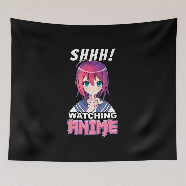 Item preview, SHHH! Watching Anime designed and sold by EllyMellow.