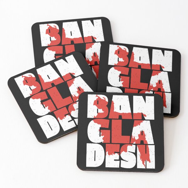 Item preview, Bangladesh Word Large text print and Map of country (white & red) designed and sold by dezanli.