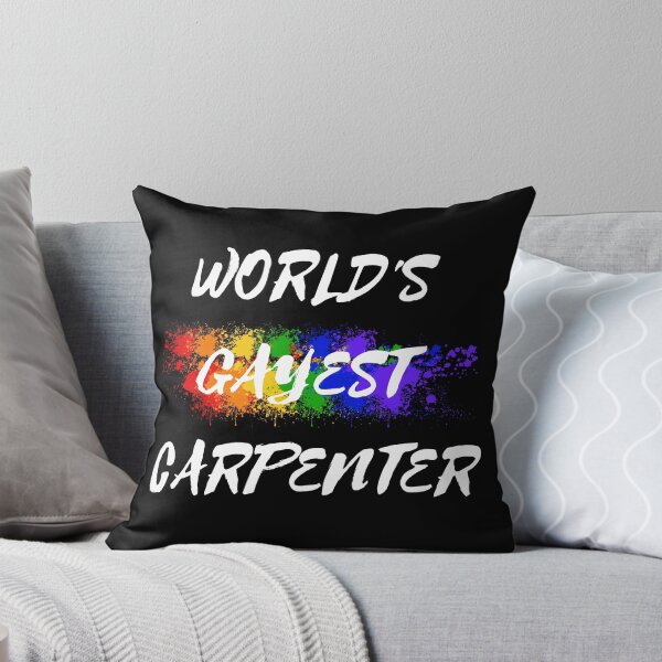 Item preview, World's Gayest Carpenter Rainbow Color Splash For Gay Carpenters For Pride Month In Black designed and sold by LuckyKermit.