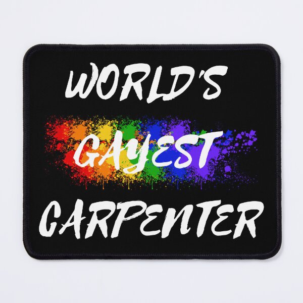 Item preview, World's Gayest Carpenter Rainbow Color Splash For Gay Carpenters For Pride Month In Black designed and sold by LuckyKermit.