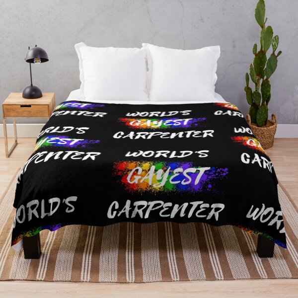 Item preview, World's Gayest Carpenter Rainbow Color Splash For Gay Carpenters For Pride Month In Black designed and sold by LuckyKermit.