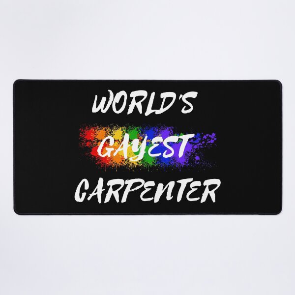 Item preview, World's Gayest Carpenter Rainbow Color Splash For Gay Carpenters For Pride Month In Black designed and sold by LuckyKermit.