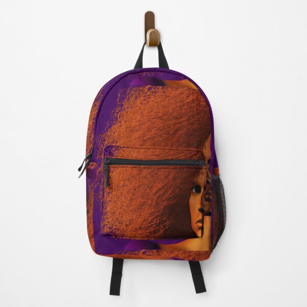 Item preview, Red curly hair on a purple background designed and sold by Digitalekunst.