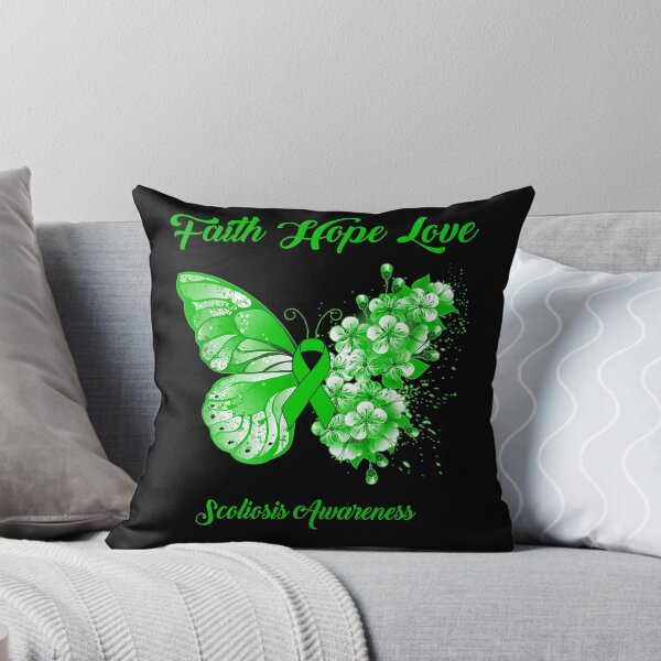 Item preview, Faith Hope Love Scoliosis Awareness Butterfly Ribbon Gifts designed and sold by Adropine.