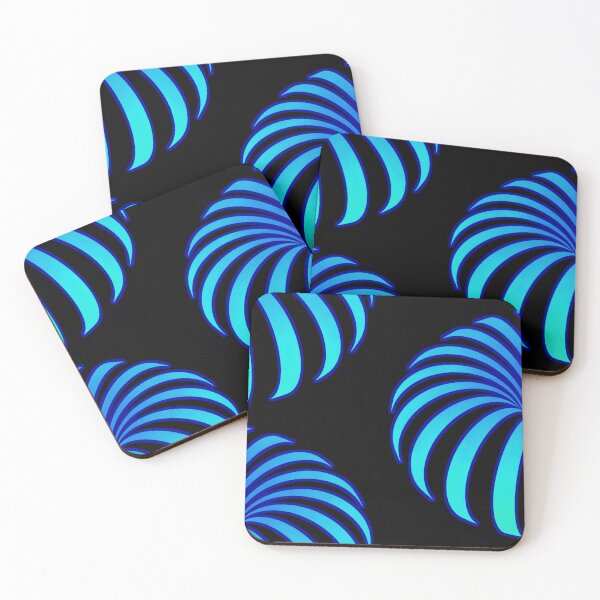 Item preview, Tropical optical illusion flower botanical foliage blue cyan teal rainbow plant banana designed and sold by IMNIUM.