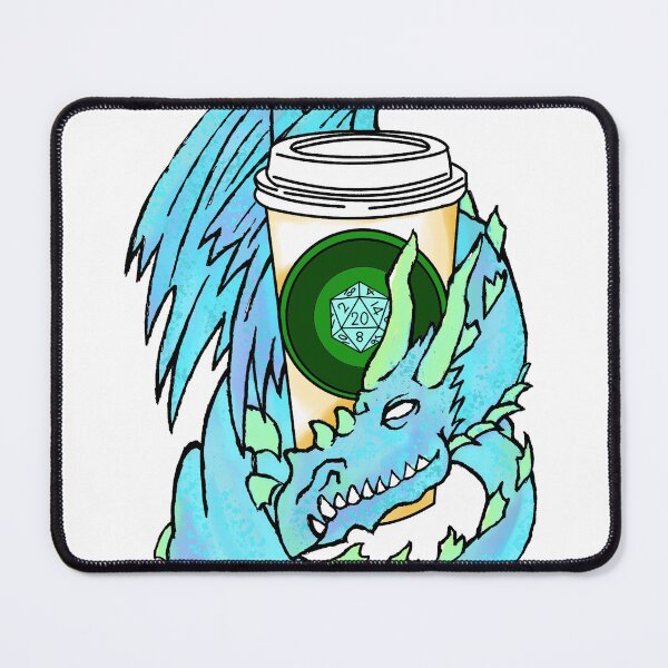 Item preview, Ice Blue D20 Coffee Dragon designed and sold by Squishy-Dragon.